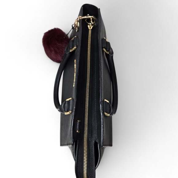 Michael Kors Selma Saffiano Small Satchel Bag Gold Trim - Picture 7 of 10